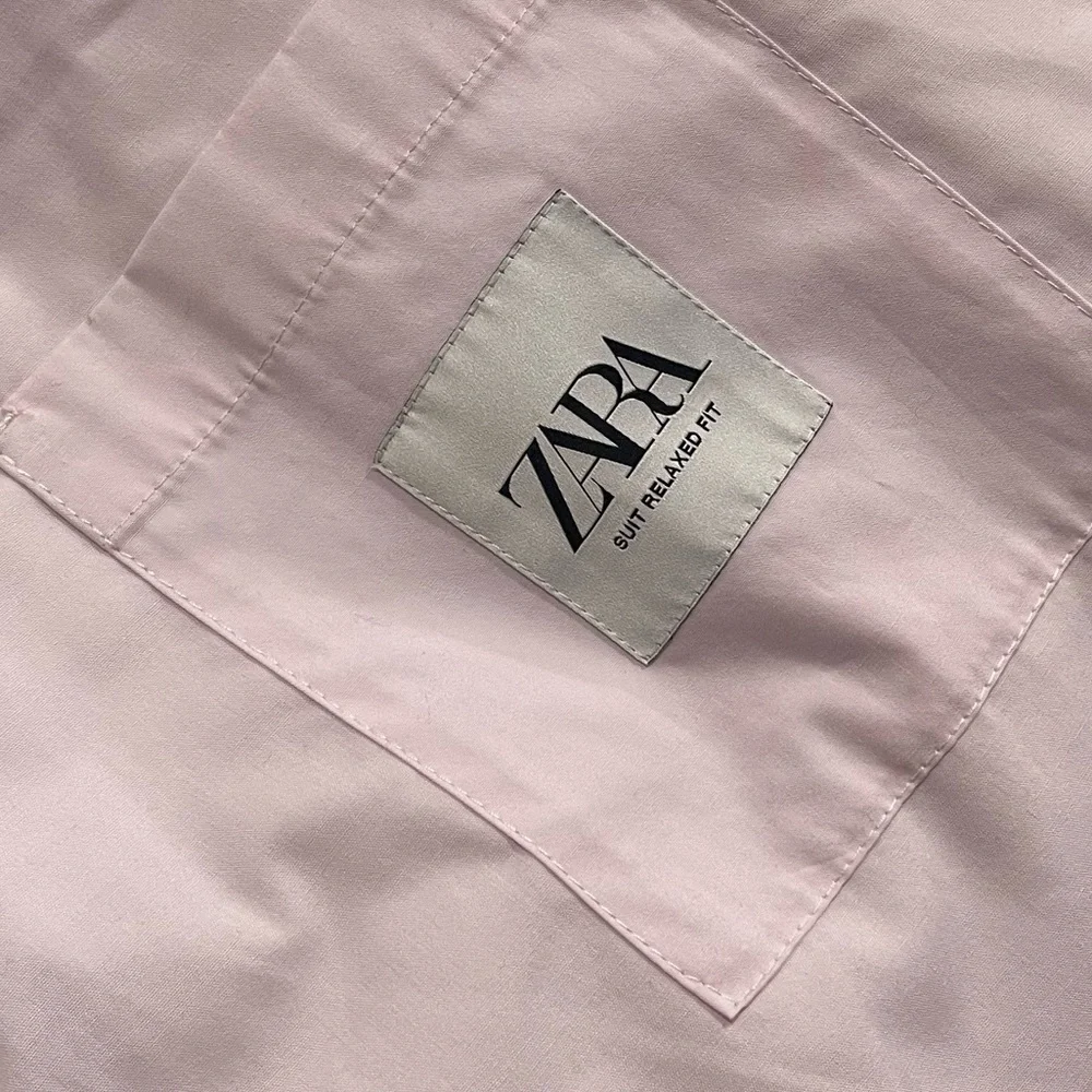 NEW Zara Mens Pastel Pink Poplin Suit Jacket